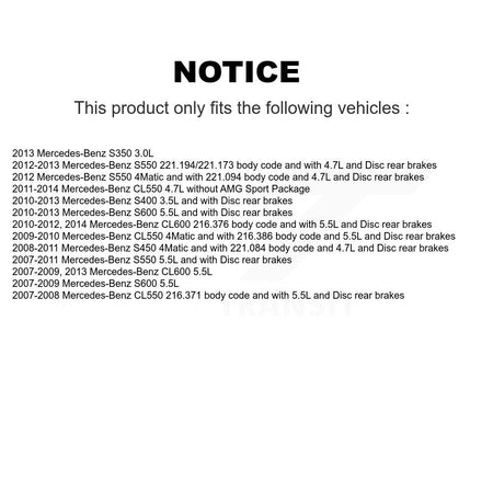 Front Ceramic Brake Pads Wear Sensor Pair Kit For Mercedes-Benz S550 S450 CL550 S400 S600 KCW-100659