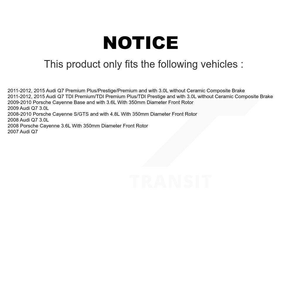 Front Ceramic Disc Brake Pads And Wear Sensor Pairs Kit For Audi Q7 Porsche Cayenne KCW-100680
