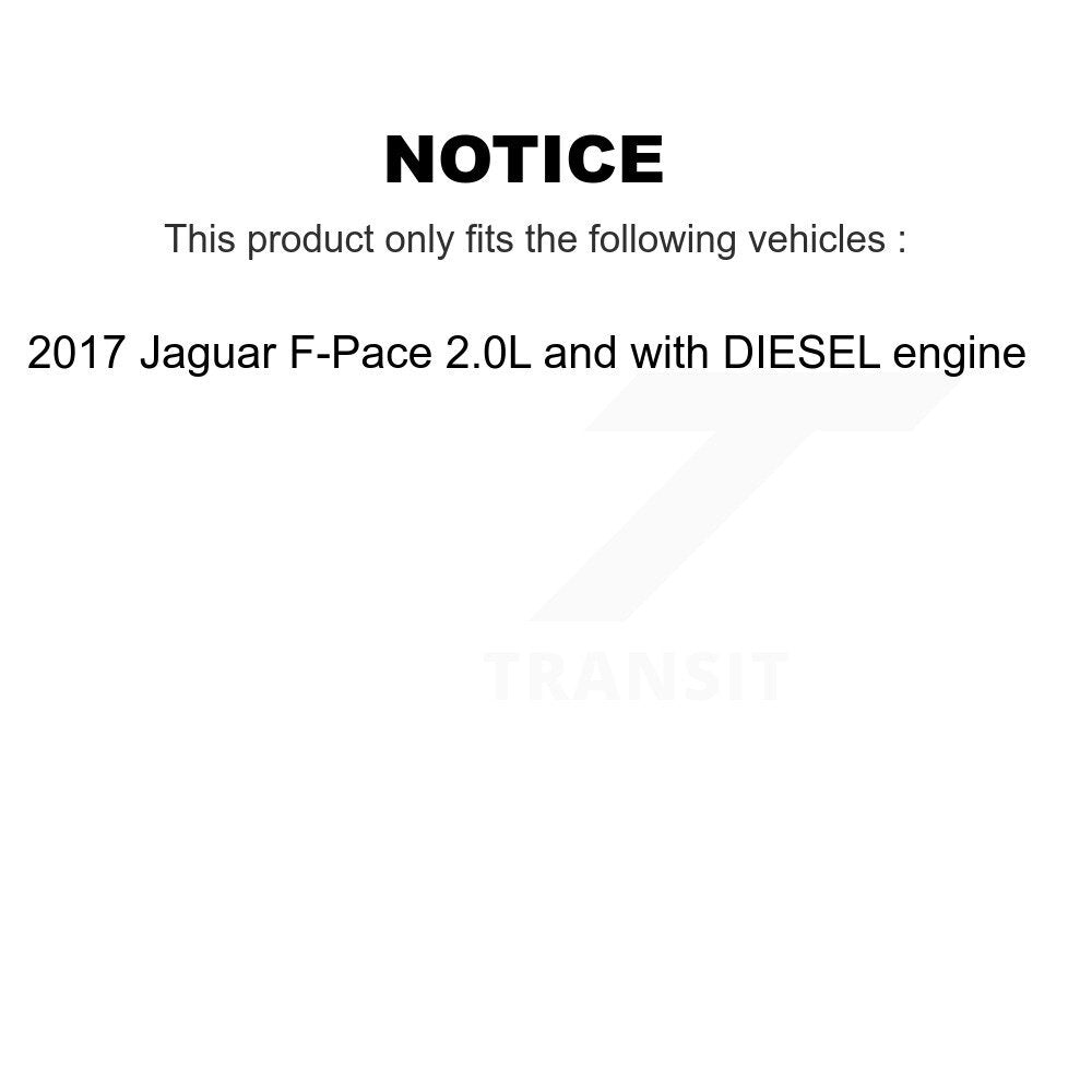 Front Ceramic Brake Pad And Wear Sensor Pair Kit For Jaguar F-Pace Land Rover Range Velar KCW-100686
