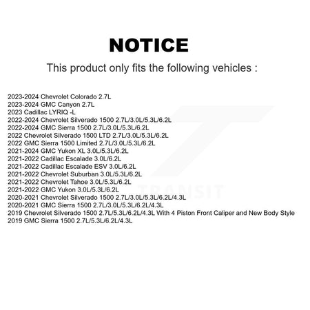 Rear Ceramic Brake Pad & Wear Sensor Kit For Chevrolet GMC Silverado 1500 Sierra Colorado KCW-100785