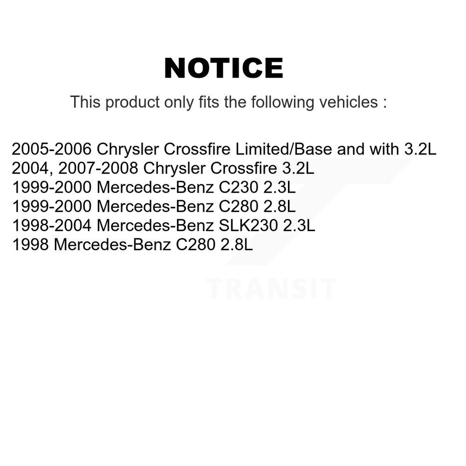 Rear Ceramic Brake Pad & Wear Sensor Kit For Chrysler Crossfire Mercedes-Benz SLK230 C230 KCW-100820