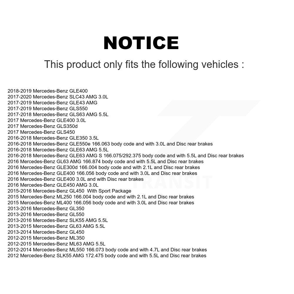 Rear Ceramic Brake Pads Wear Sensor Kit For Mercedes-Benz ML350 GLE400 GLE350 GL350 GLE43 KCW-100847