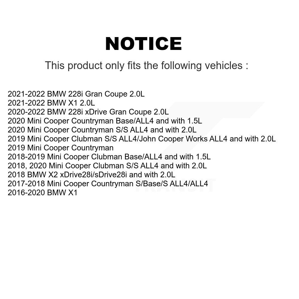 Rear Ceramic Brake Pads Wear Sensor Kit For BMW X1 Mini Cooper Countryman X2 Clubman 228i KCW-100864