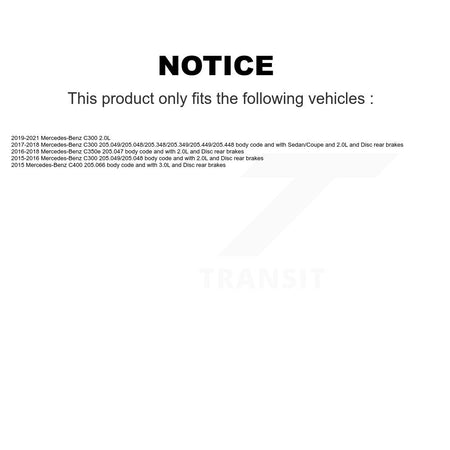 Rear Ceramic Disc Brake Pads And Wear Sensors Kit For Mercedes-Benz C300 C400 C350e KCW-100874