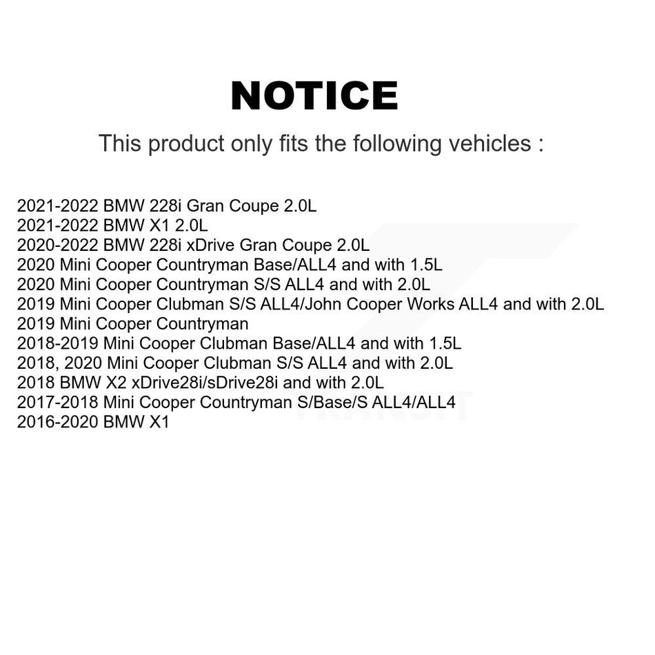 Rear Ceramic Brake Pads Wear Sensor Kit For BMW X1 Mini Cooper Countryman X2 Clubman 228i KCW-100987