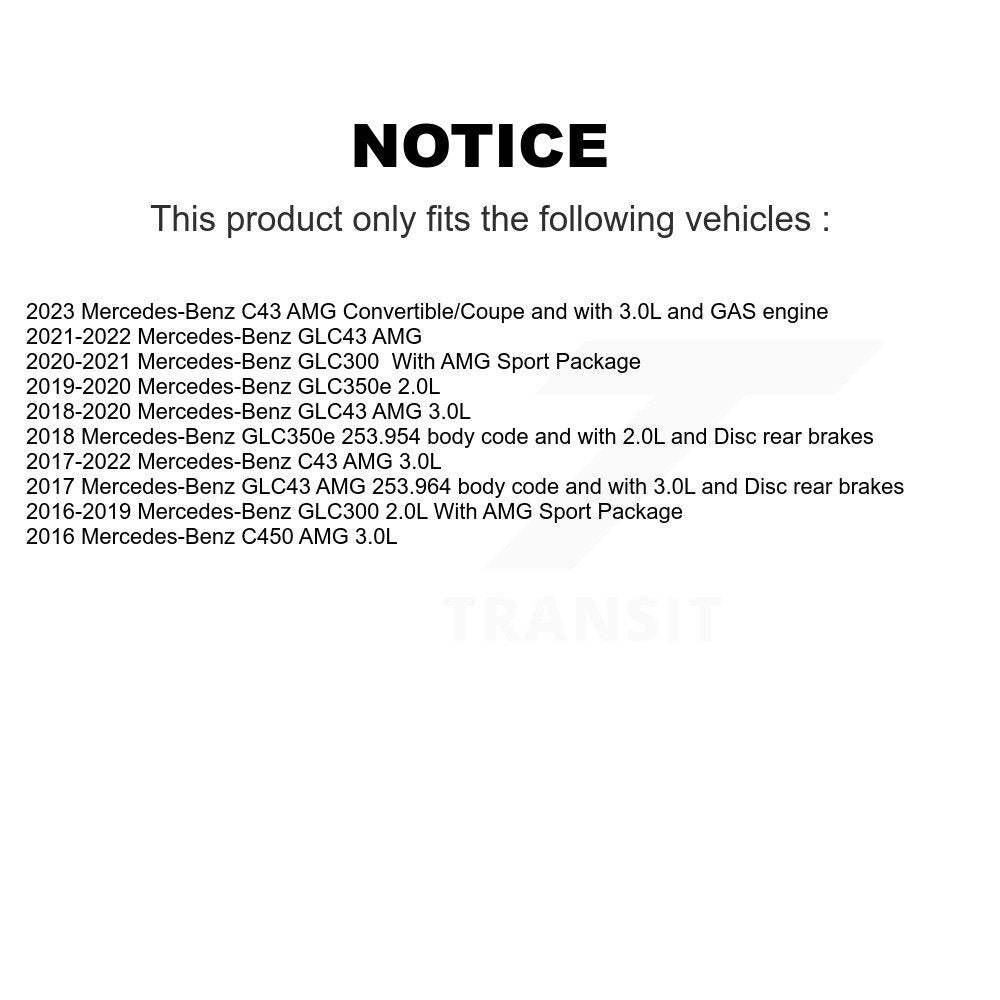 Front Rear Ceramic Brake Pads Wear Sensor Kit For Mercedes-Benz GLC300 C43 AMG GLC43 C450 KCW-101086
