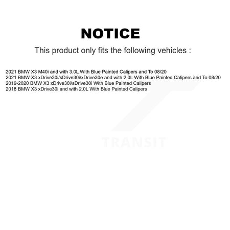 Front Rear Ceramic Disc Brake Pads And Wear Sensors Kit For BMW X3 KCW-101129