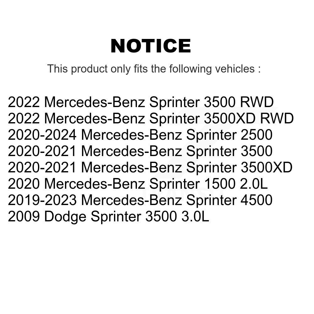 Front Ceramic Brake Pad & Extra Wear Sensor Pair Kit For Mercedes-Benz Sprinter 2500 3500 KCW-101161