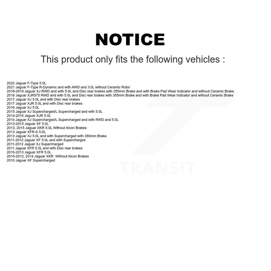 Front Ceramic Brake Pads Wear Sensor Pair Kit For Jaguar XF XJ XKR XFR F-Type XKR-S XFR-S KCW-101168