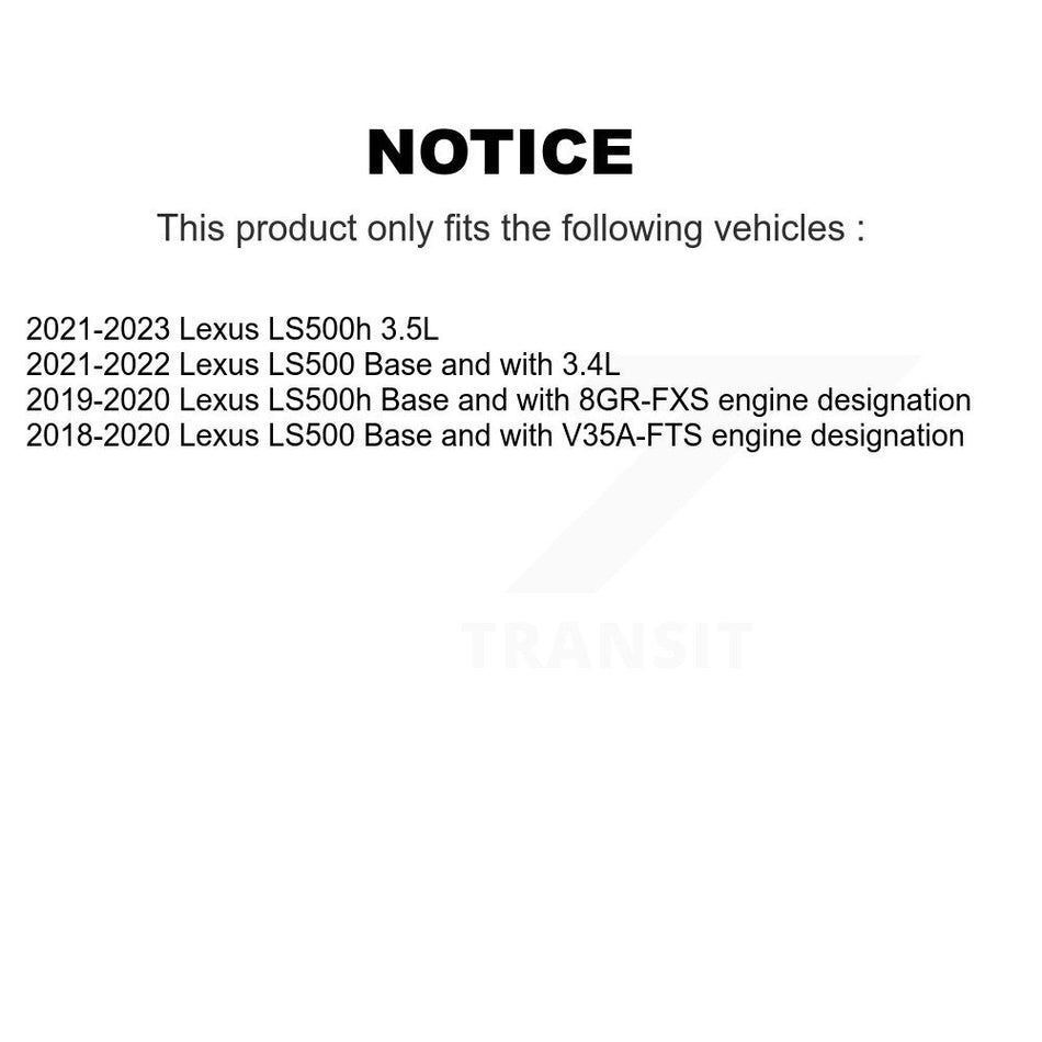 Front Ceramic Disc Brake Pads And Wear Sensor Pairs Kit For Lexus LS500 LS500h KCW-101195
