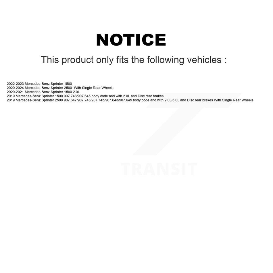 Rear Ceramic Disc Brake Pads And Wear Sensors Kit For Mercedes-Benz Sprinter 2500 1500 KCW-101247