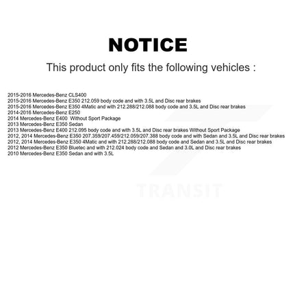 Front Rear Ceramic Brake Pad And Wear Sensor Kit (5Pc) For Mercedes-Benz E350 E250 CLS400 KCW-101349