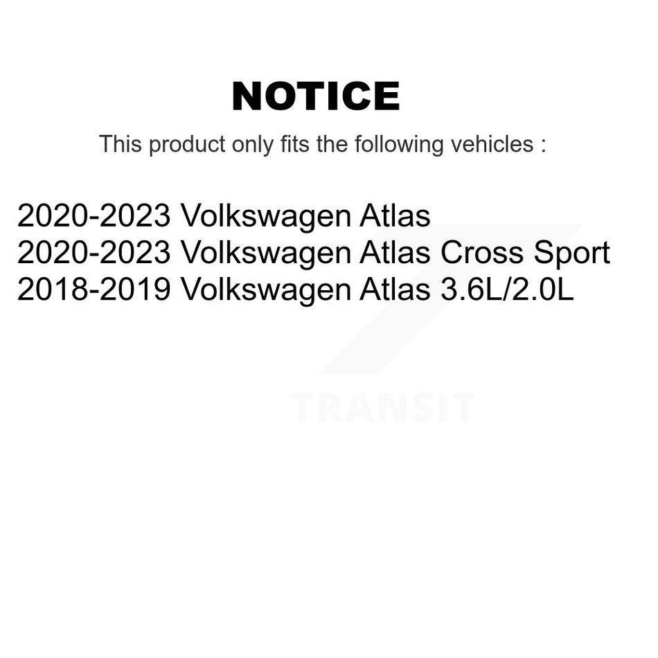 Front Ceramic Disc Brake Pads And Extra Wear Sensors Kit For Volkswagen Atlas Cross Sport KCW-101373