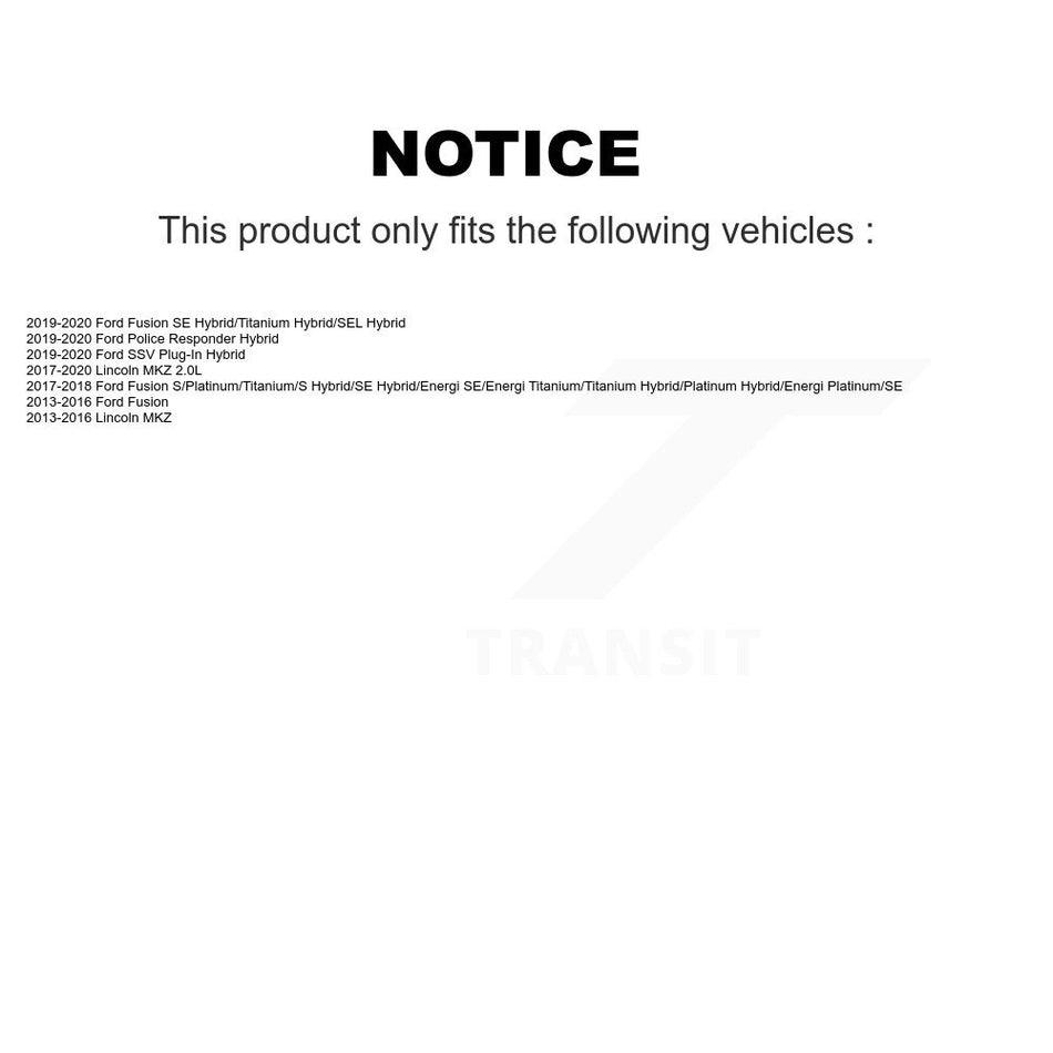 Front Rear Ceramic Brake Pads Kit For Ford Fusion Lincoln MKZ Police Responder Hybrid SSV Plug-In KCX-100068