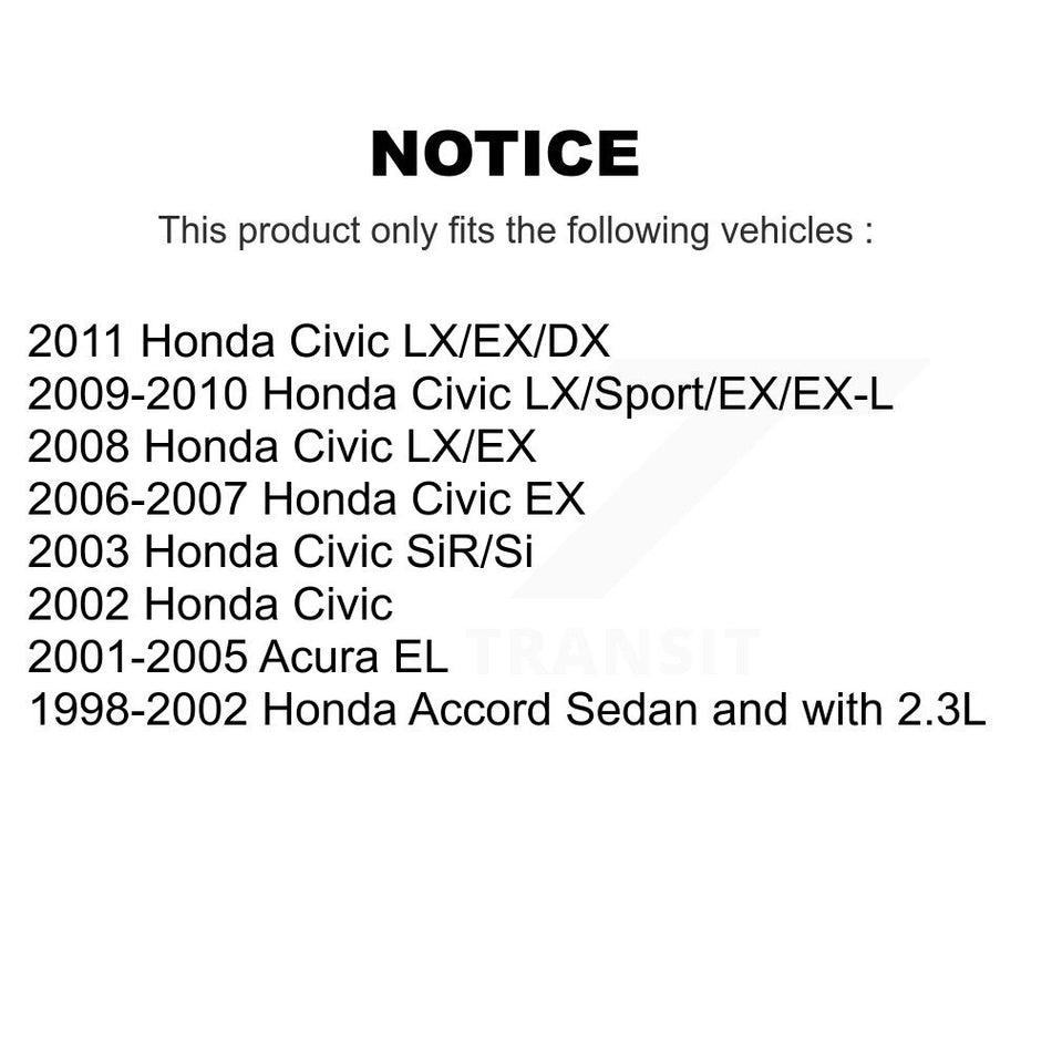 Front Rear Ceramic Brake Pads Kit For Honda Civic Accord Acura EL KCX-100175