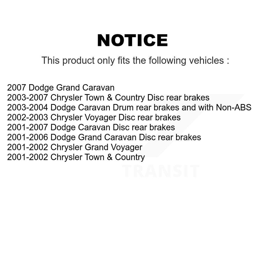 Front Rear Ceramic Brake Pads Kit For Dodge Grand Caravan Chrysler Town & Country Voyager KCX-100182