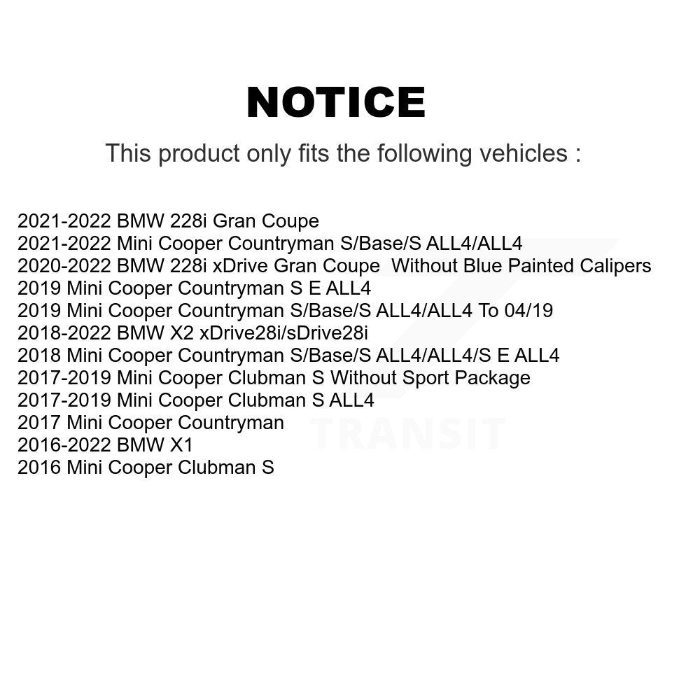 Front Rear Ceramic Brake Pad Kit For BMW X1 Mini Cooper Countryman X2 Clubman 228i xDrive KCX-100201