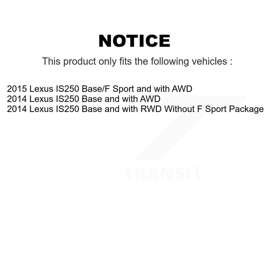 Front Rear Ceramic Brake Pads Kit For Lexus IS250 KCX-100287