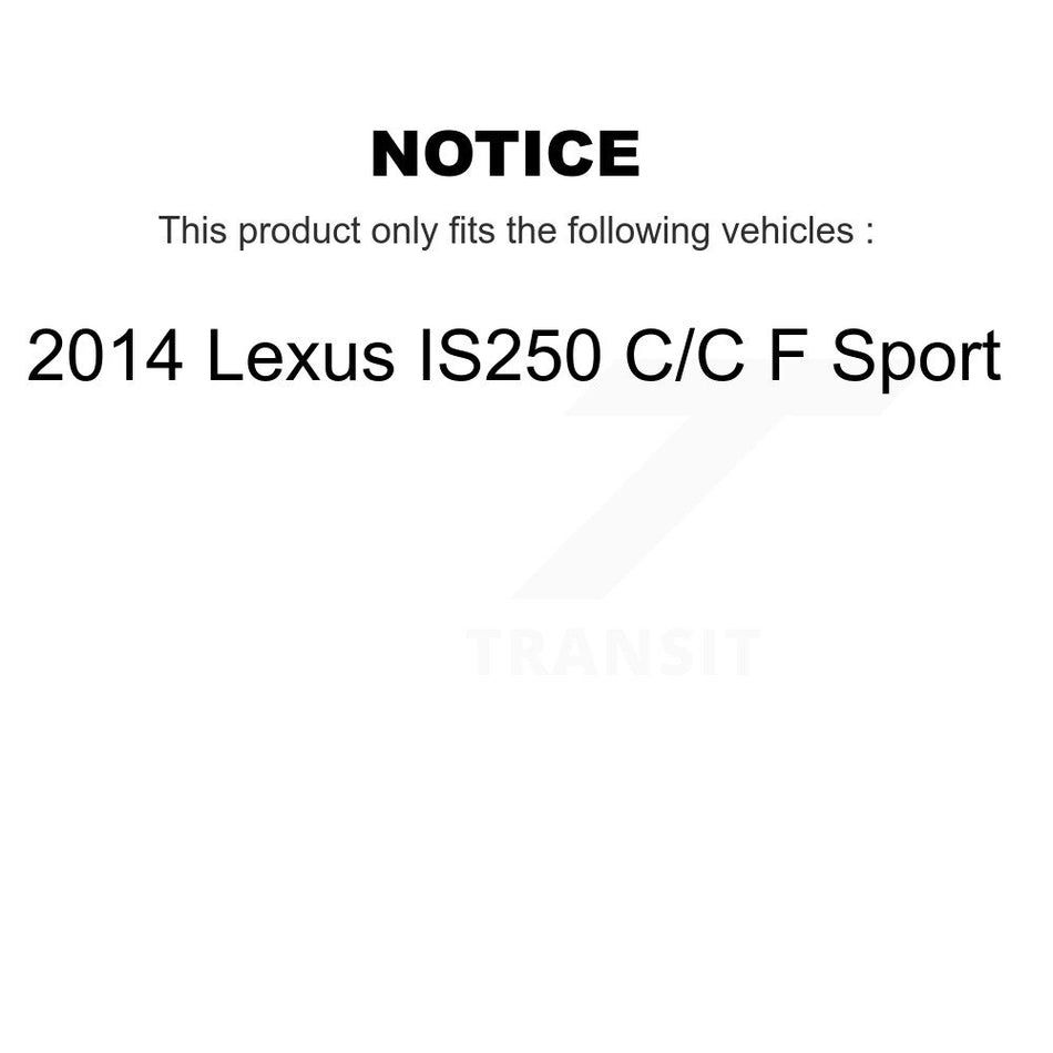 Front Rear Ceramic Brake Pads Kit For 2014 Lexus IS250 C F Sport KCX-100289