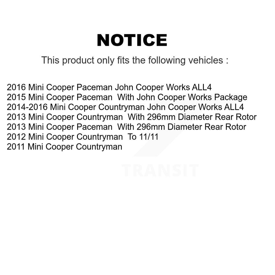Front Rear Ceramic Brake Pads Kit For Mini Cooper Countryman Paceman KCX-100296