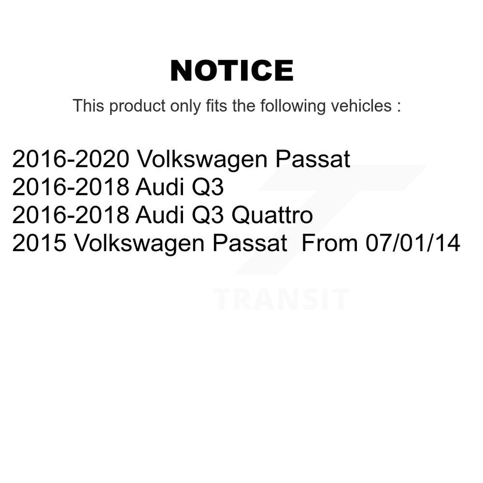 Front Rear Ceramic Brake Pads Kit For Volkswagen Passat Audi Q3 Quattro KCX-100325