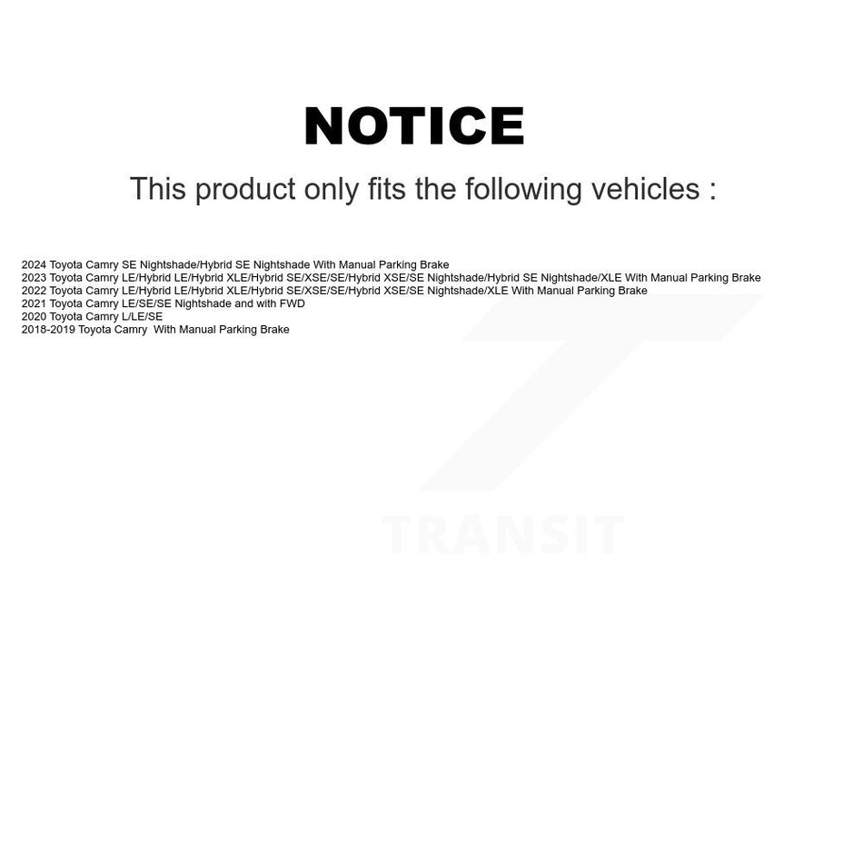 Front Rear Ceramic Brake Pads Kit For Toyota Camry KCX-100328