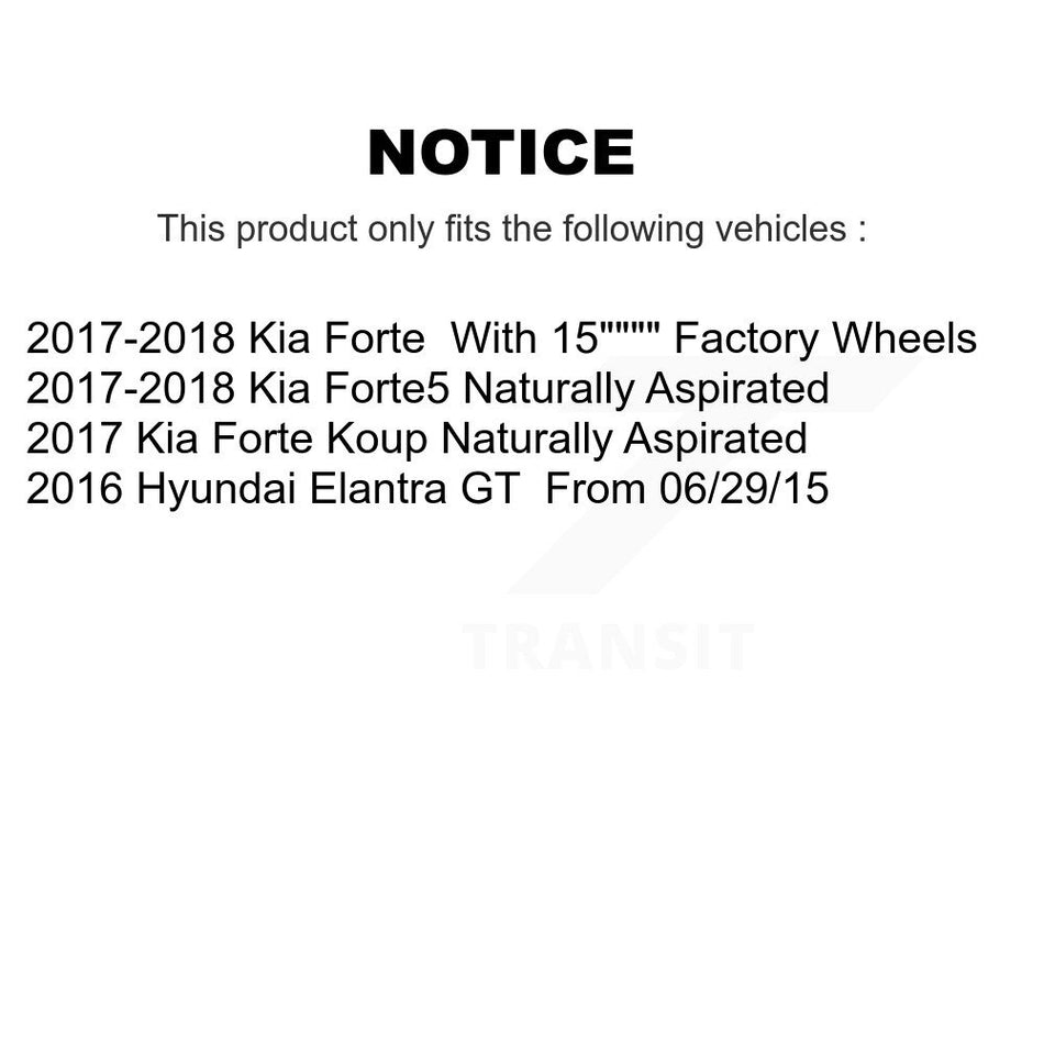 Front Rear Ceramic Brake Pads Kit For Hyundai Elantra GT Kia Forte Koup KCX-100441