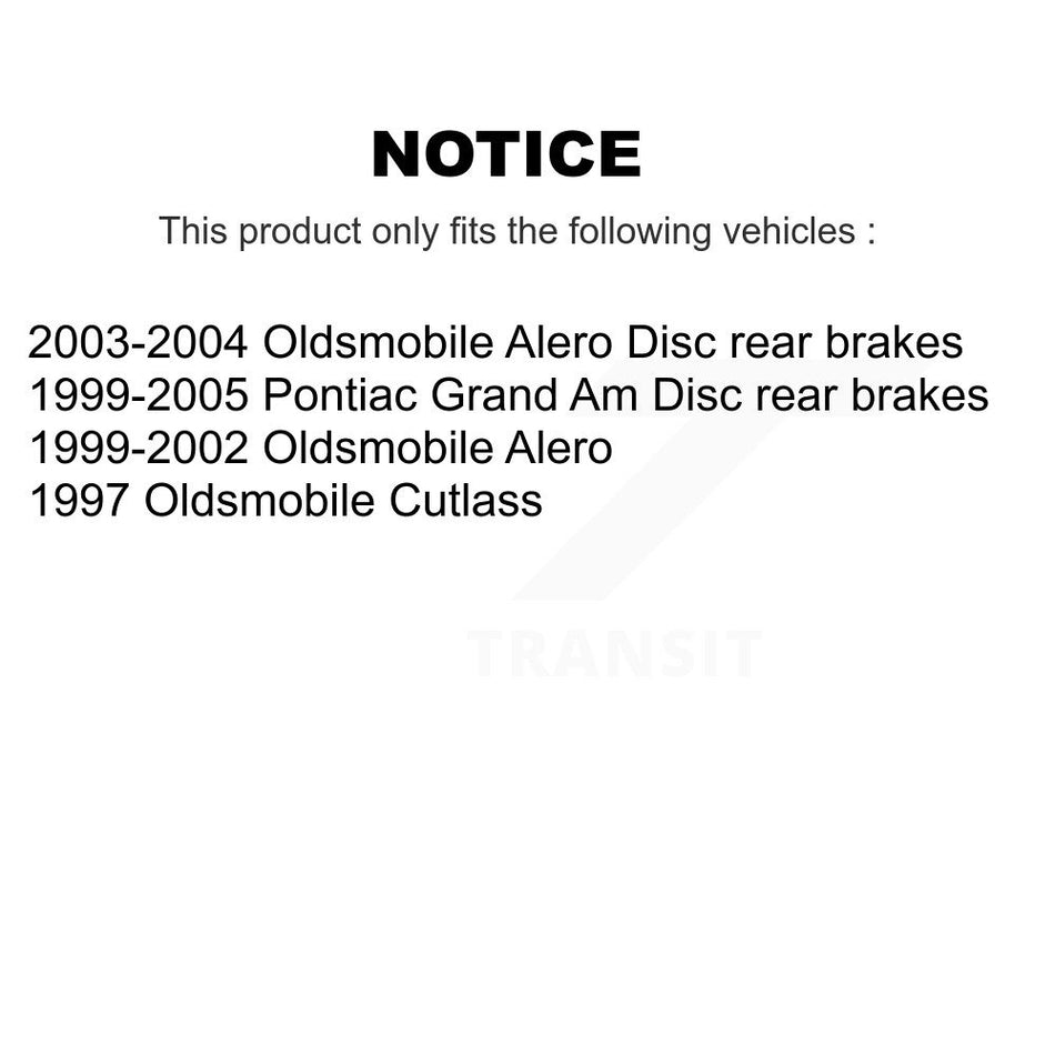 Front Rear Ceramic Brake Pads Kit For Pontiac Grand Am Oldsmobile Alero Cutlass KCX-100456