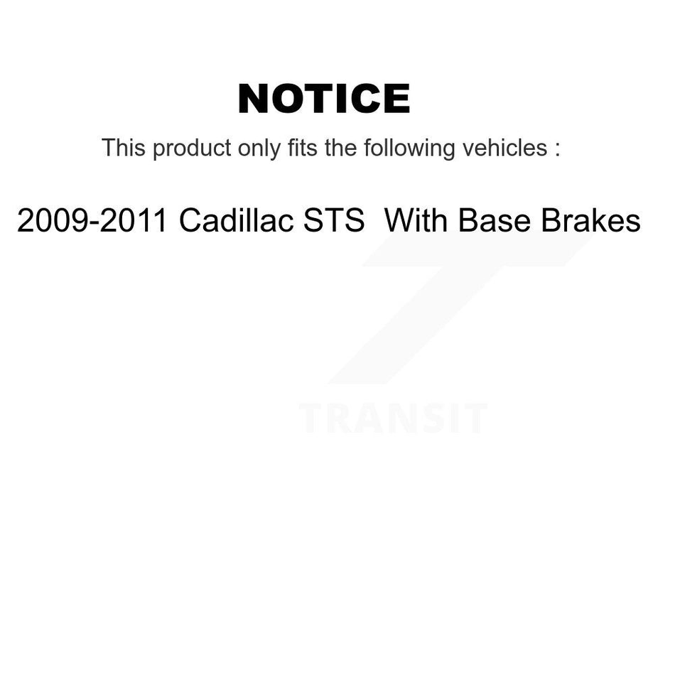 Front Rear Ceramic Brake Pads Kit For 2009-2011 Cadillac STS With Base Brakes KCX-100489