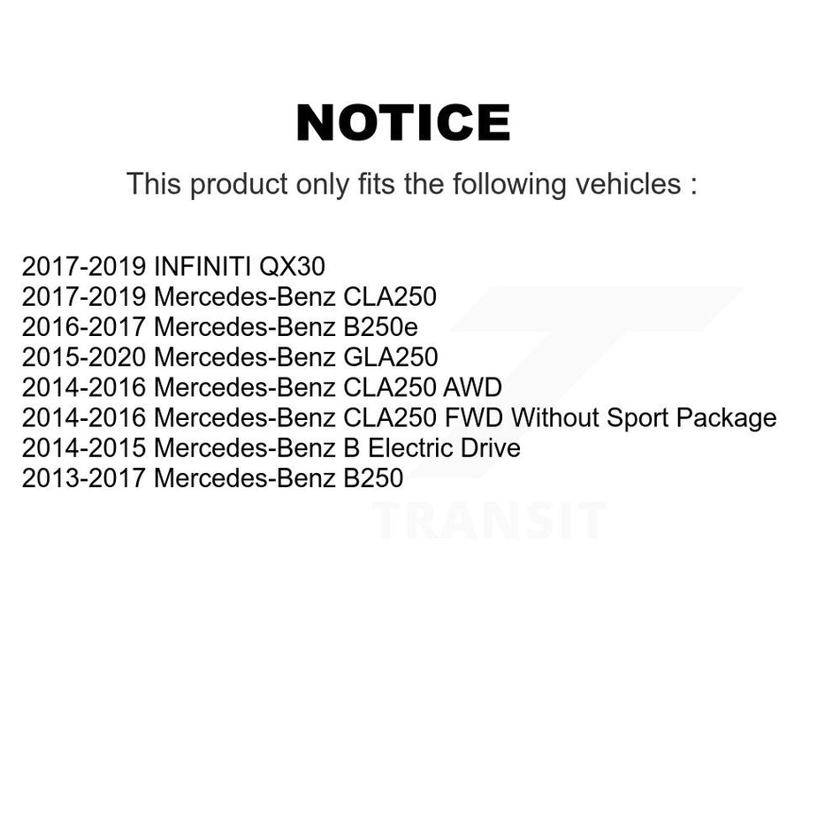 Front Rear Ceramic Brake Pads Kit For Mercedes-Benz GLA250 CLA250 INFINITI QX30 B Electric Drive B250e B250 KCX-100515