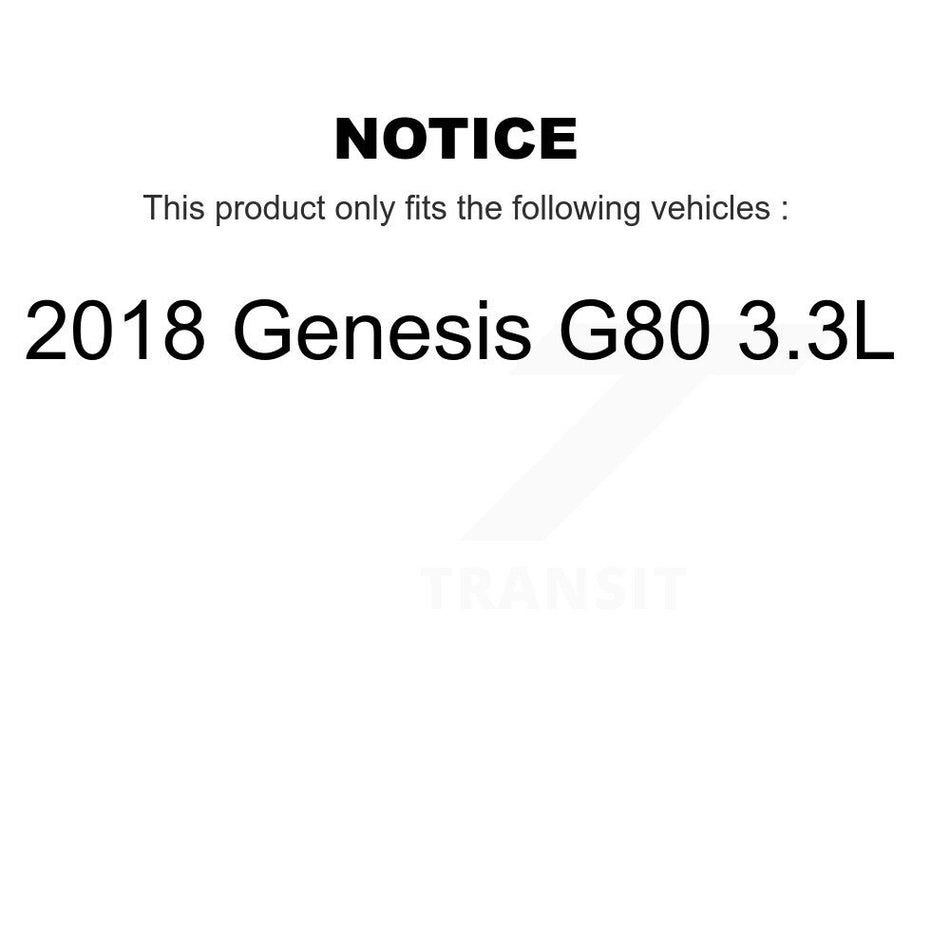 Front Rear Ceramic Brake Pads Kit For 2018-2020 Genesis G80 3.3L KCX-100576