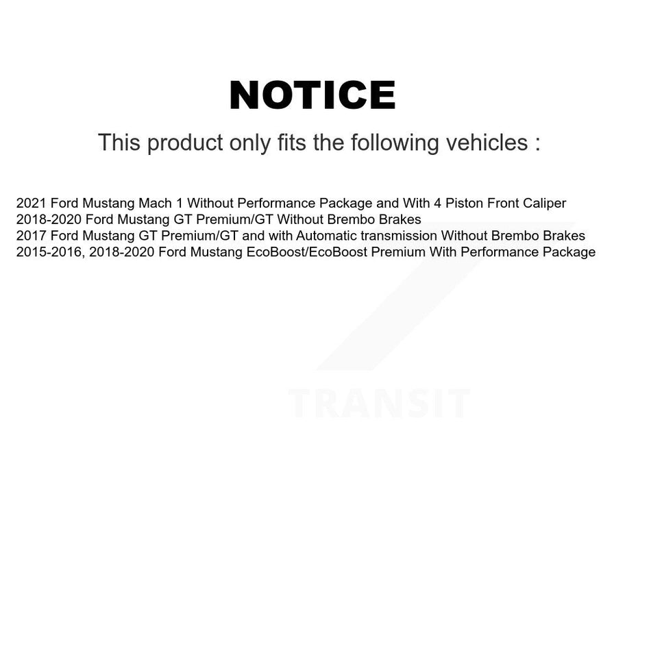 Front Rear Ceramic Brake Pads Kit For Ford Mustang KCX-100590