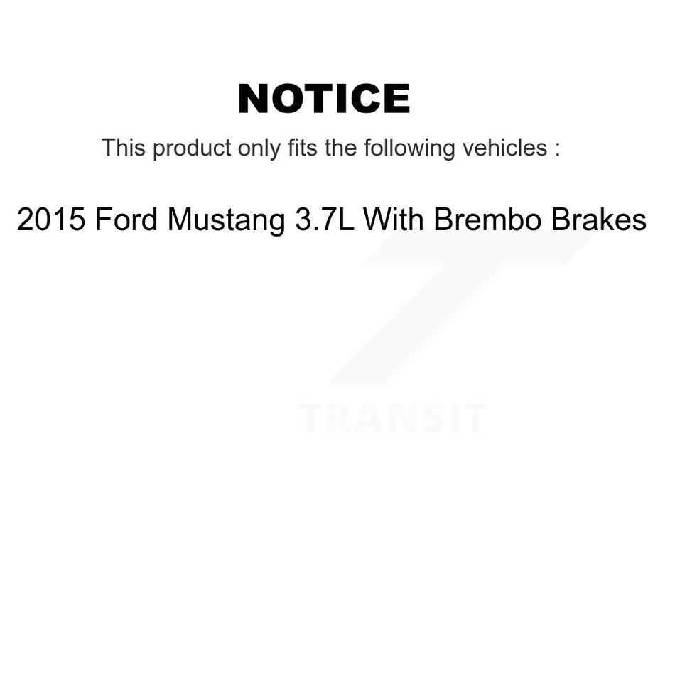 Front Rear Ceramic Brake Pads Kit For 2015 Ford Mustang 3.7L With Brembo Brakes KCX-100591