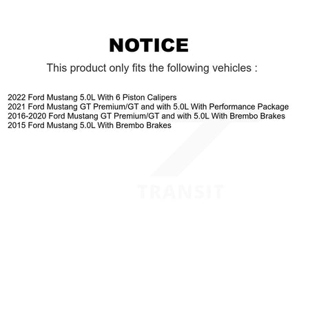 Front Rear Ceramic Brake Pads Kit For Ford Mustang KCX-100592