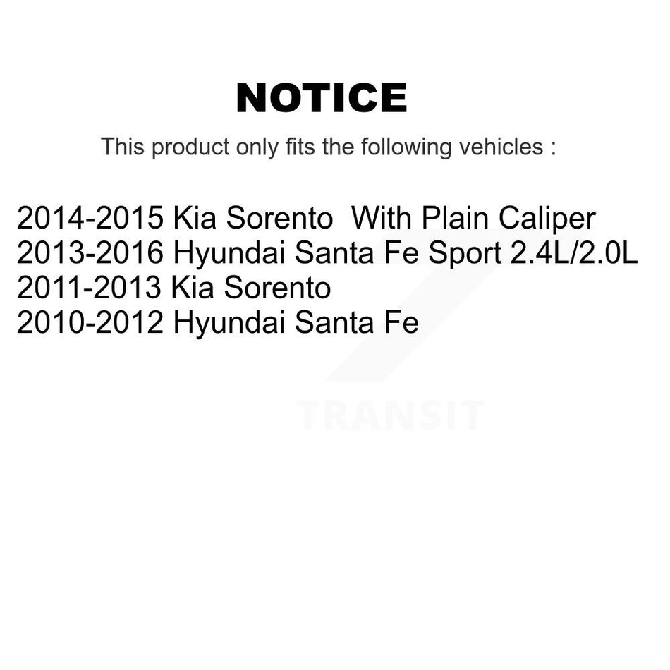Front Rear Ceramic Brake Pads Kit For Hyundai Santa Fe Sport Kia Sorento KCX-100606