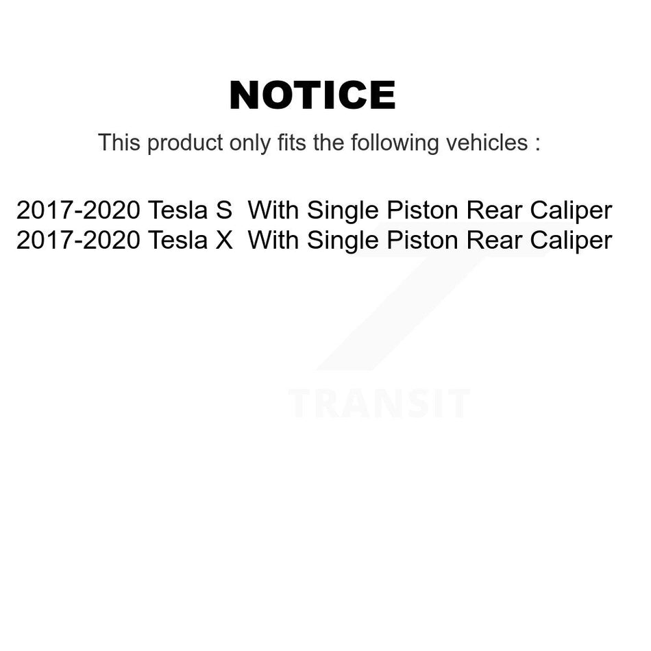 Front Rear Ceramic Brake Pads Kit For 2017-2020 Tesla X S With Single Piston Caliper KCX-100622