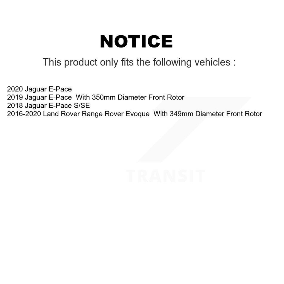 Front Rear Ceramic Brake Pads Kit For Land Rover Range Evoque Jaguar E-Pace KCX-100635