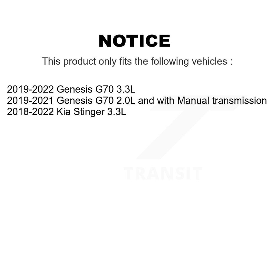 Front Rear Ceramic Brake Pads Kit For Genesis G70 Kia Stinger KCX-100658