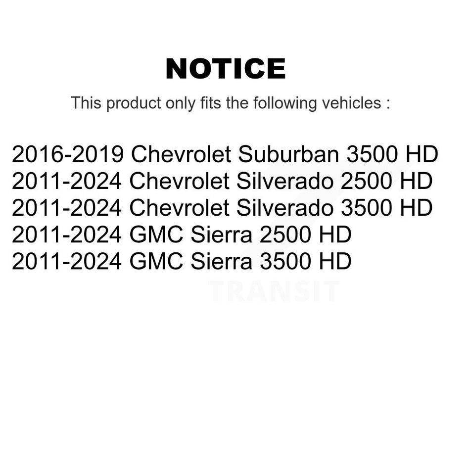 Front Coated Drilled Slotted Disc Brake Rotors Pair For Chevrolet Silverado 2500 HD GMC Sierra 1500 3500 Suburban KD-100007