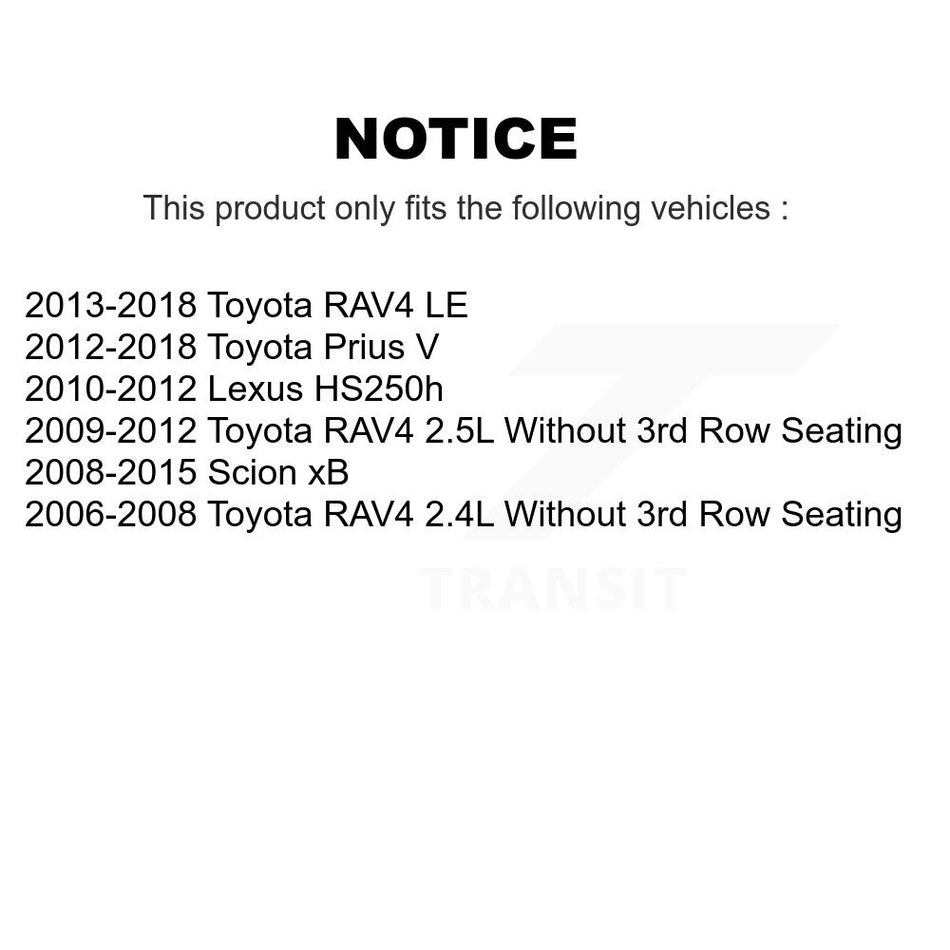 Front Coated Drilled Slotted Disc Brake Rotors Pair For Toyota RAV4 Scion xB Prius V Lexus HS250h KD-100049