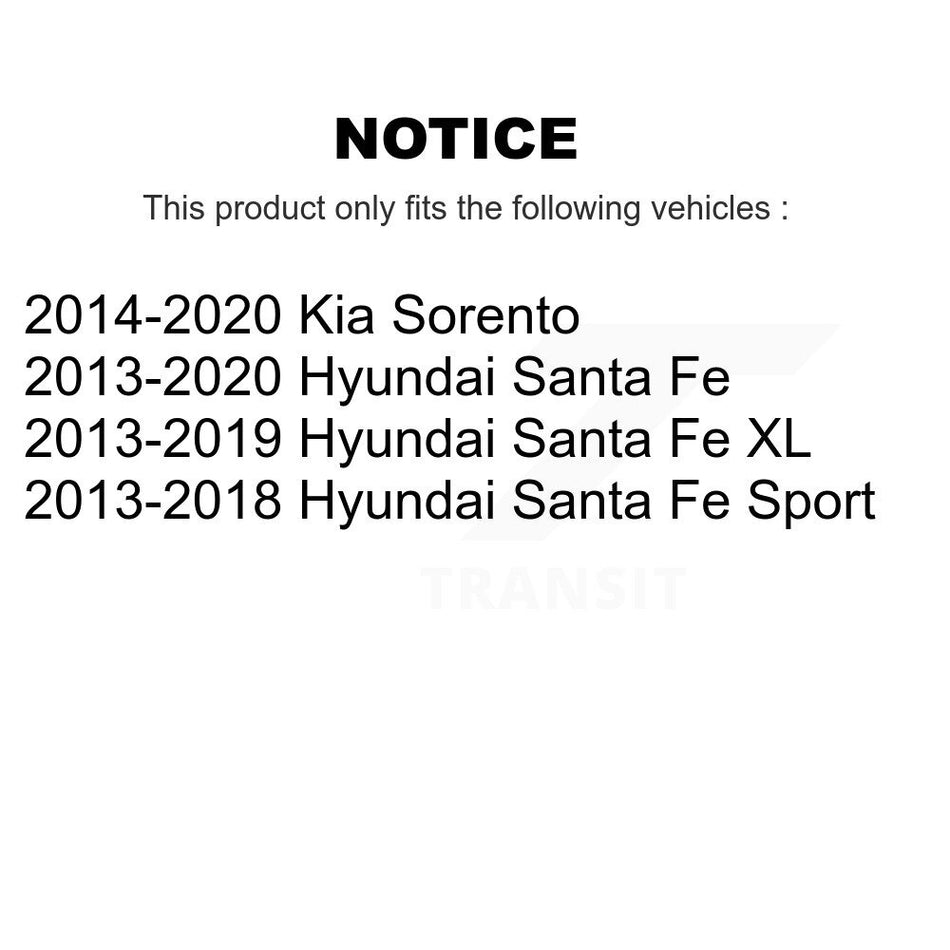 Front Coated Drilled Slotted Disc Brake Rotors Pair For Hyundai Kia Sorento Santa Fe Sport XL KD-100085