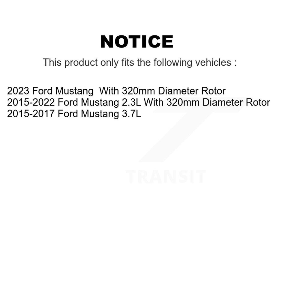 Rear Coated Drilled Slotted Disc Brake Rotors Pair For Ford Mustang KD-100130