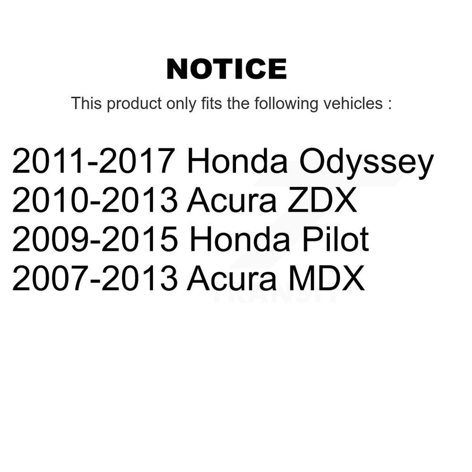 Rear Coated Drilled Slotted Disc Brake Rotors Pair For Honda Odyssey Pilot Acura MDX ZDX KD-100158