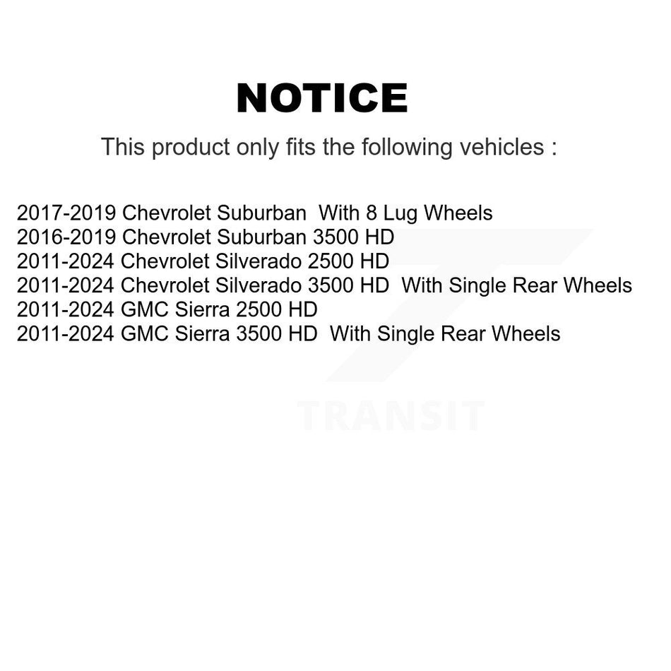 Front Rear Coated Drilled Slotted Disc Brake Rotors Kit For Chevrolet Silverado 2500 HD GMC Sierra 1500 3500 Suburban KD-100214