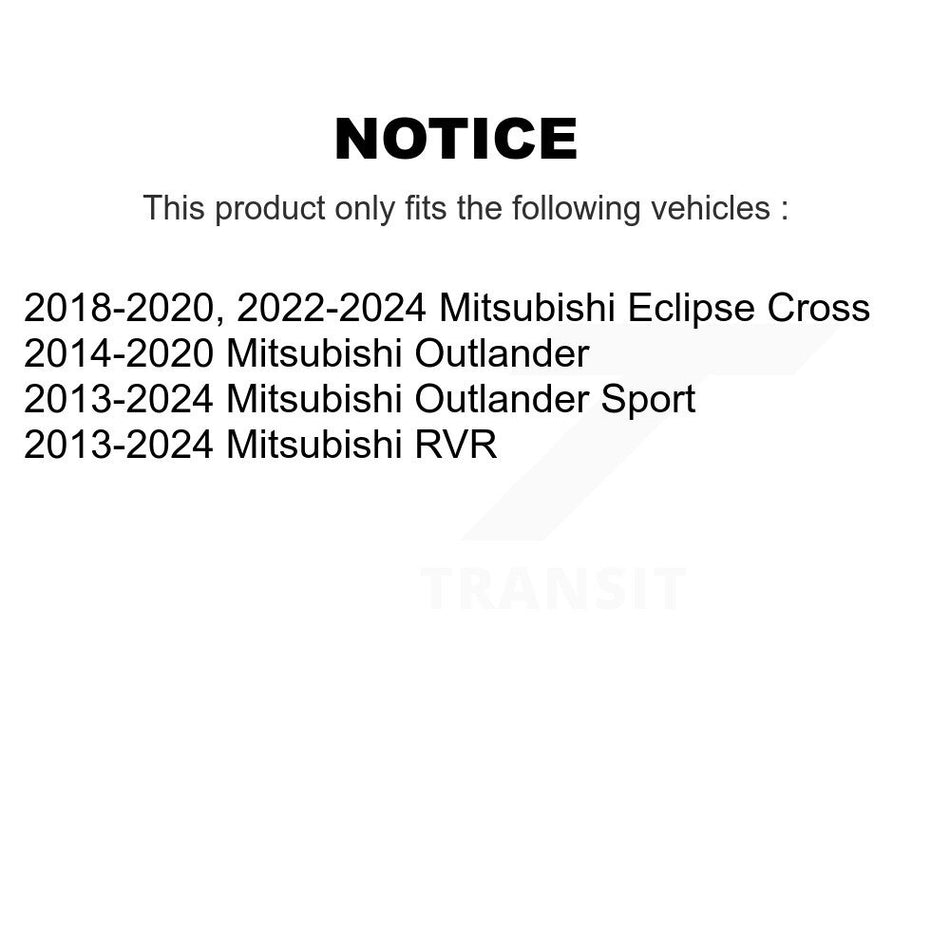 Front Rear Coated Drilled Slotted Disc Brake Rotors Kit For Mitsubishi Outlander Sport Eclipse Cross RVR KD-100251