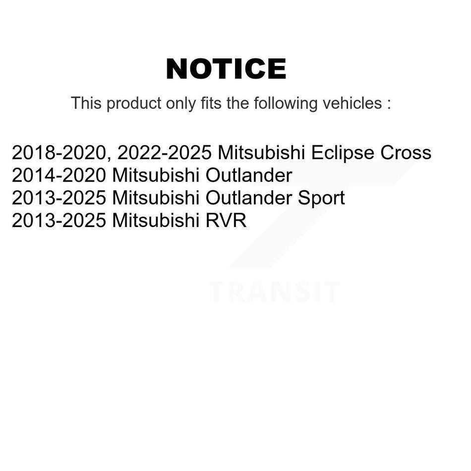 Front Rear Coated Drilled Slotted Disc Brake Rotors Kit For Mitsubishi Outlander Sport Eclipse Cross RVR KD-100251