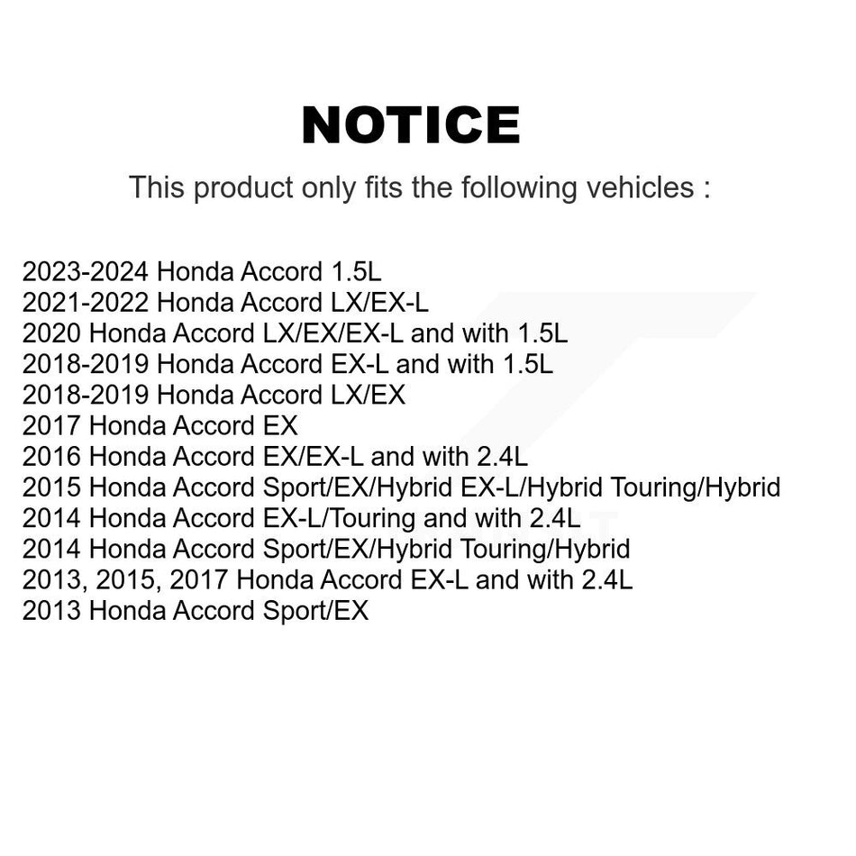 Front Rear Coated Drilled Slotted Disc Brake Rotors Kit For Honda Accord KD-100343