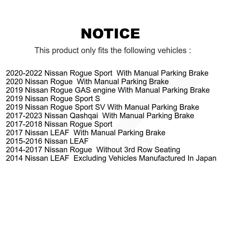 Front Rear Coated Drilled Slotted Disc Brake Rotors Kit For Nissan Rogue Sport LEAF Qashqai KD-100355