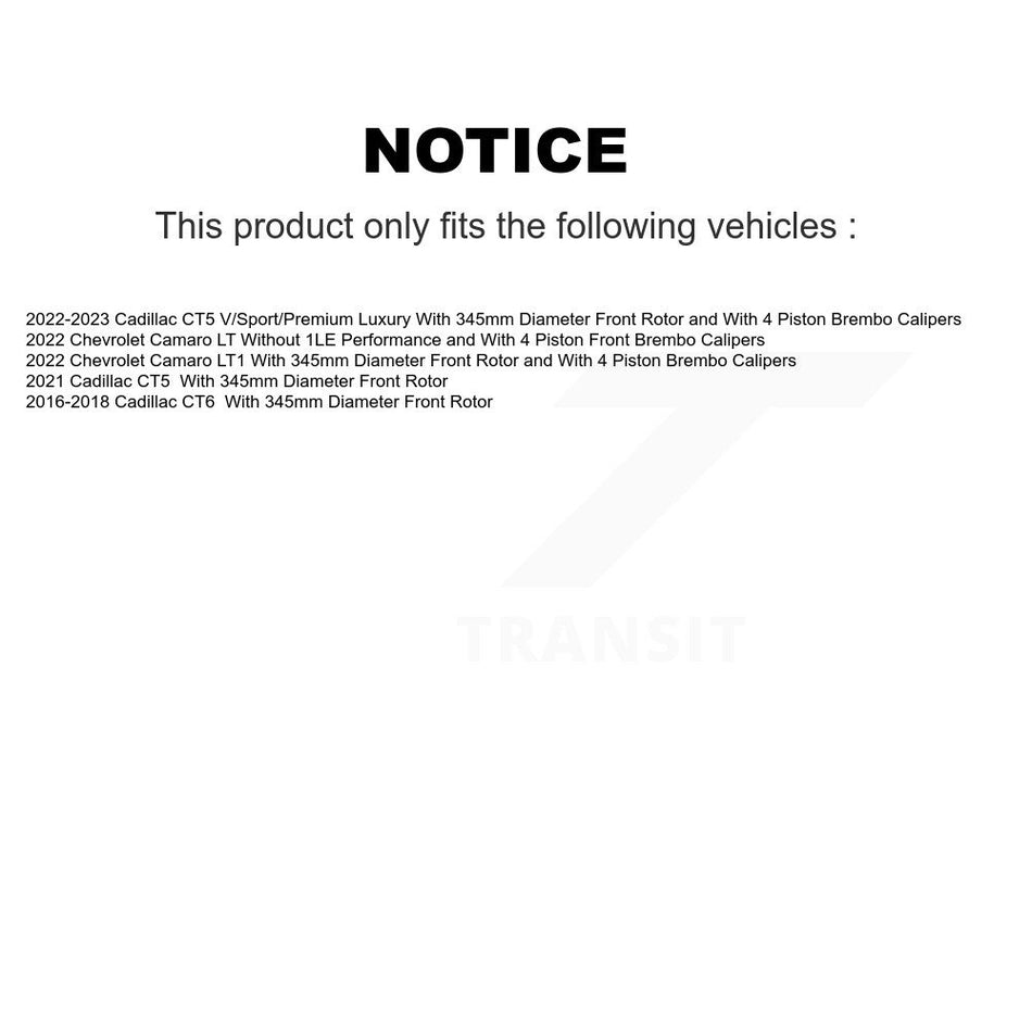 Front Rear Coated Drilled Slotted Disc Brake Rotors Kit For Cadillac CT6 Chevrolet CT5 Camaro KD-100367