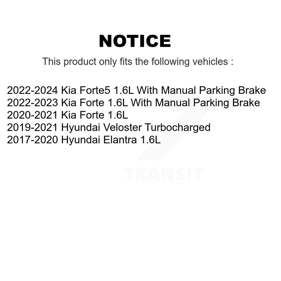 Front Rear Coated Drilled Slotted Disc Brake Rotors Kit For Hyundai Elantra Kia Forte Veloster KD-100385